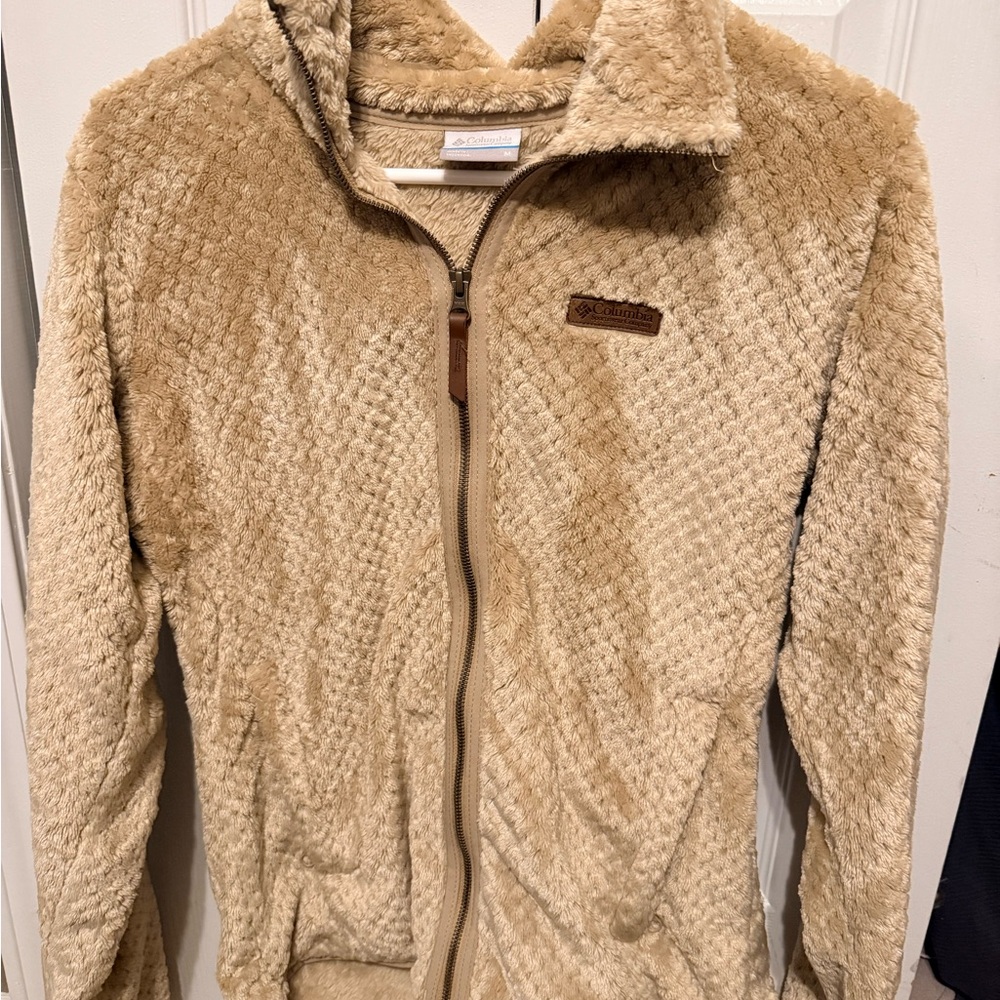 Columbia Tan Textured Fleece Jacket